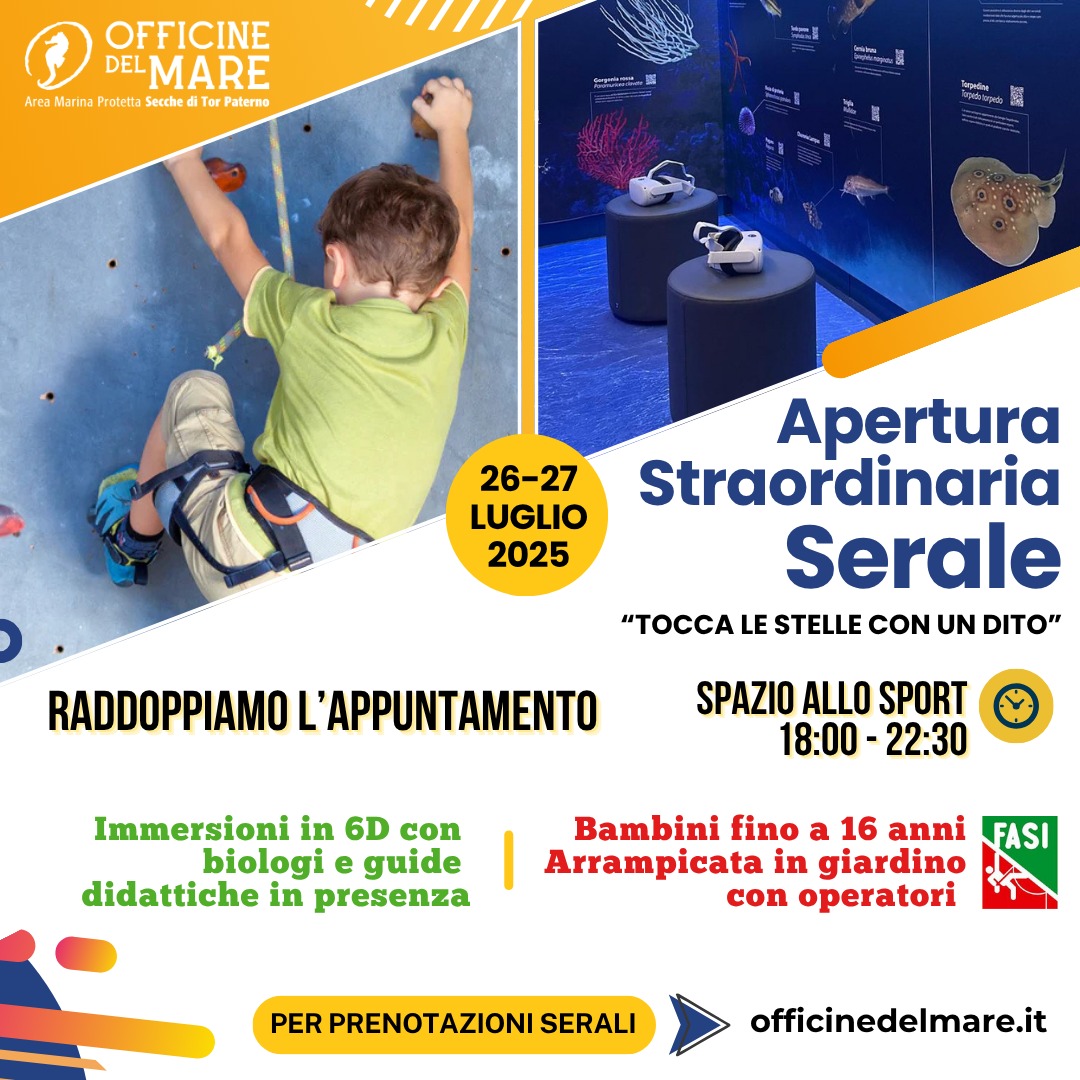 tocca le stelle con un dito - apertura straordinaria officine -26-27-luglio