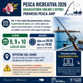 Pubblicata la Determinazione con l'elenco dei nominativi autorizzati all'esercizio della pesca ricreativa nell'AMP "Secche di Tor Paterno"2026